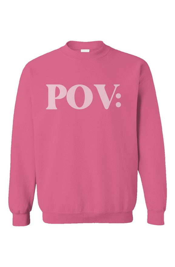 POV Pink Unisex Crewneck