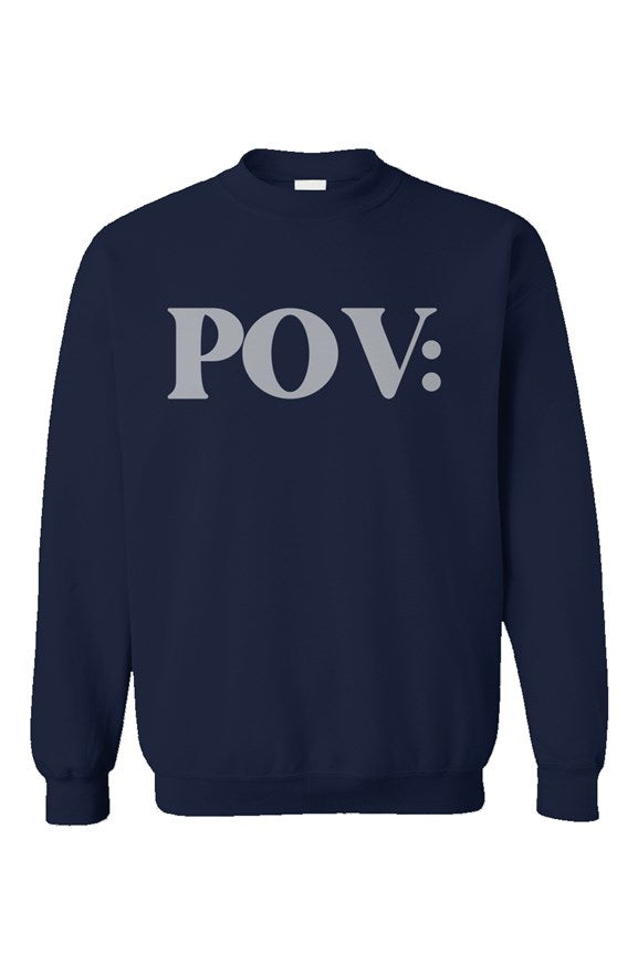 POV Navy Unisex Crewneck